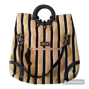 MAGGI B 70's Style Striped Handbag